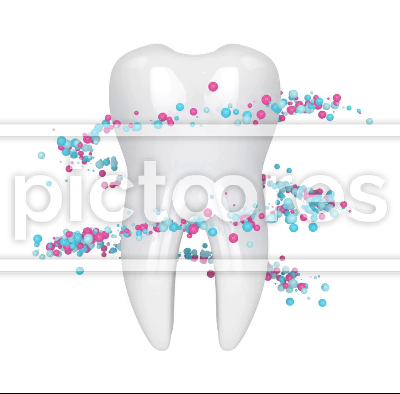 Tooth with freshness swirl