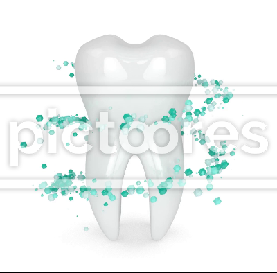 Tooth with freshness swirl